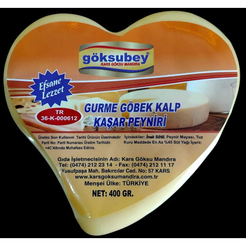 GÖKSUBEY GURME KALP KAŞAR PEYNİRİ 400 GR