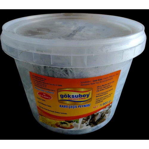 Yeşil Çeçil Peyniri Kova Bürüt 1kg (Göğermiş)